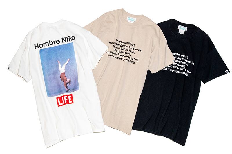 LIFE×Hombre Nino フロントロゴ Tシャツ