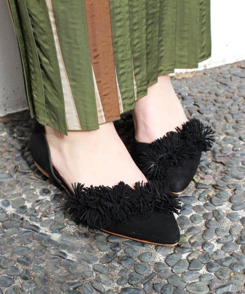 FIGARO Paris PELLICO SUNNY フリンジ付 フラットシューズ