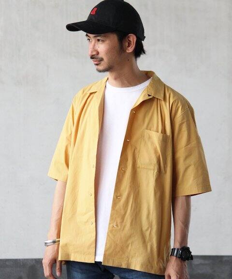 JOURNAL STANDARD relume ストレッチタイプライター オープンカラーシャツ◆