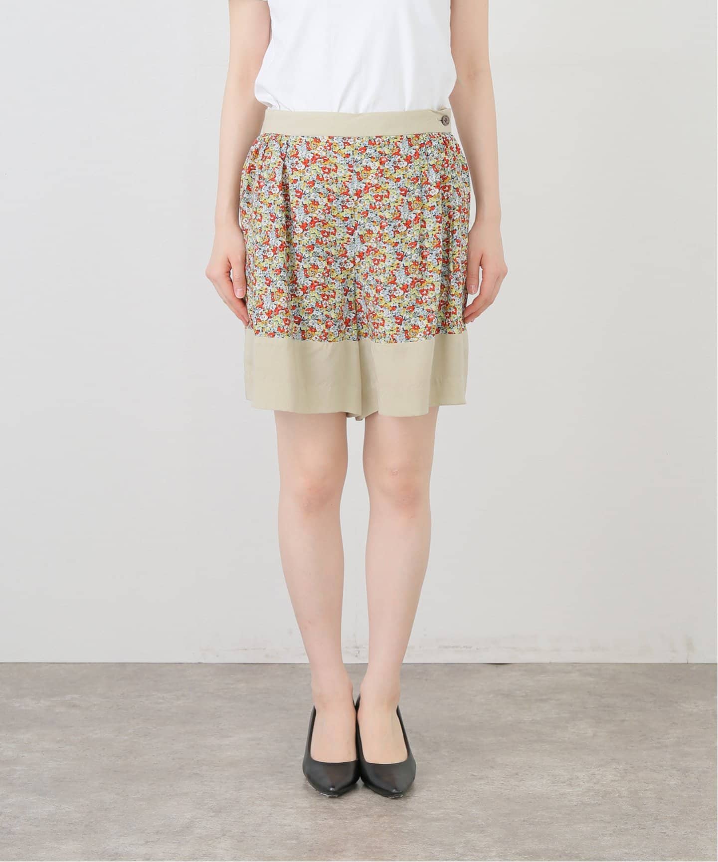 フラワープリントキュロット（ショート・ハーフパンツ）｜IENA（イエナ