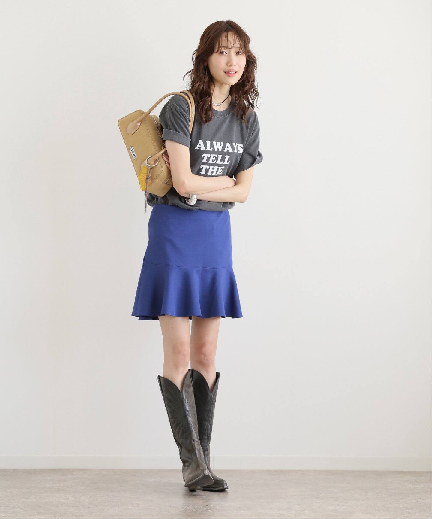 weakend. 23SS ポンチマーメイドスカート ブラック weakend. 23SS ポンチマーメイドスカート ブラック
