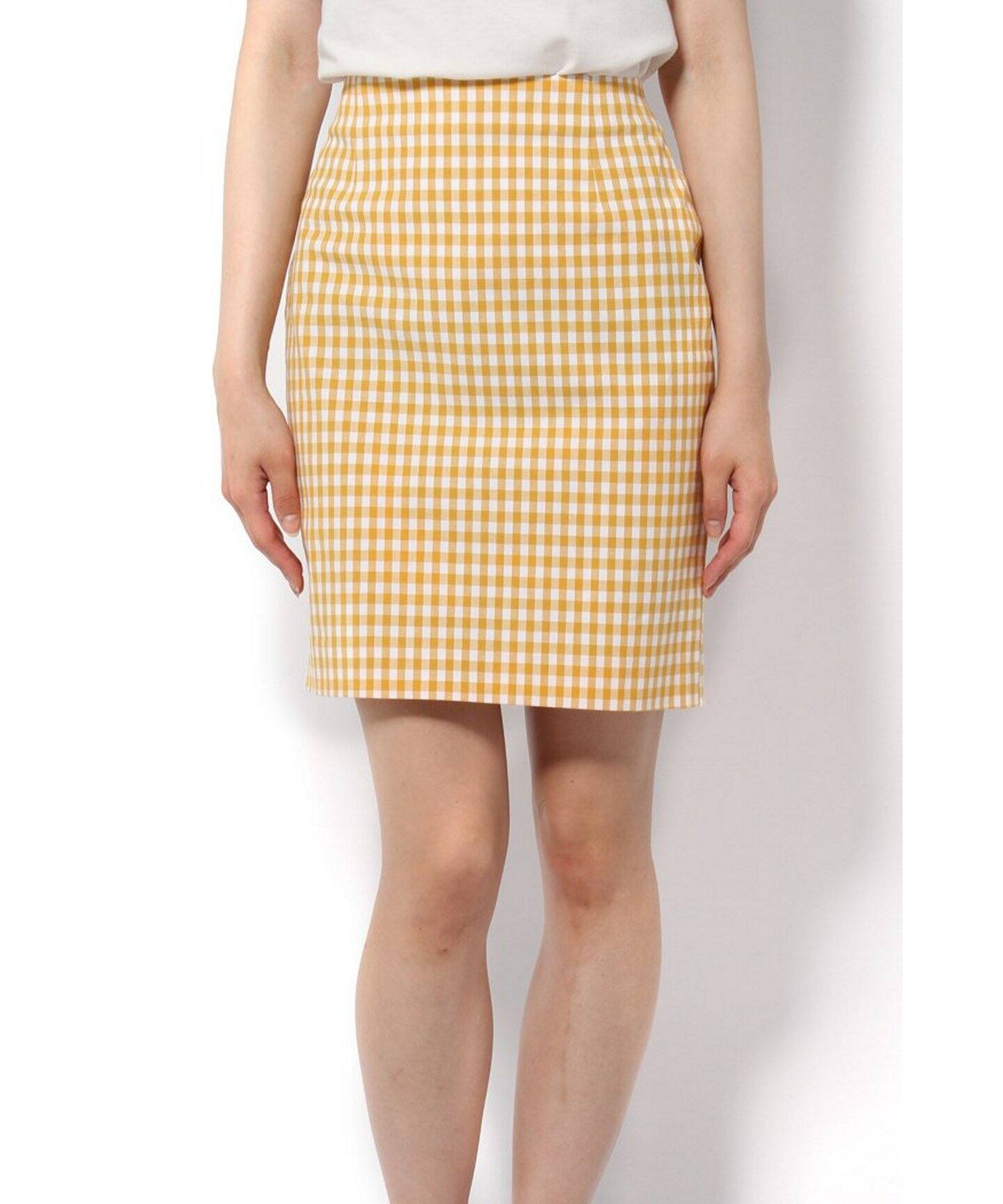 ギンガムチェック柄タイトスカート（ミニスカート）｜SLOBE IENA  