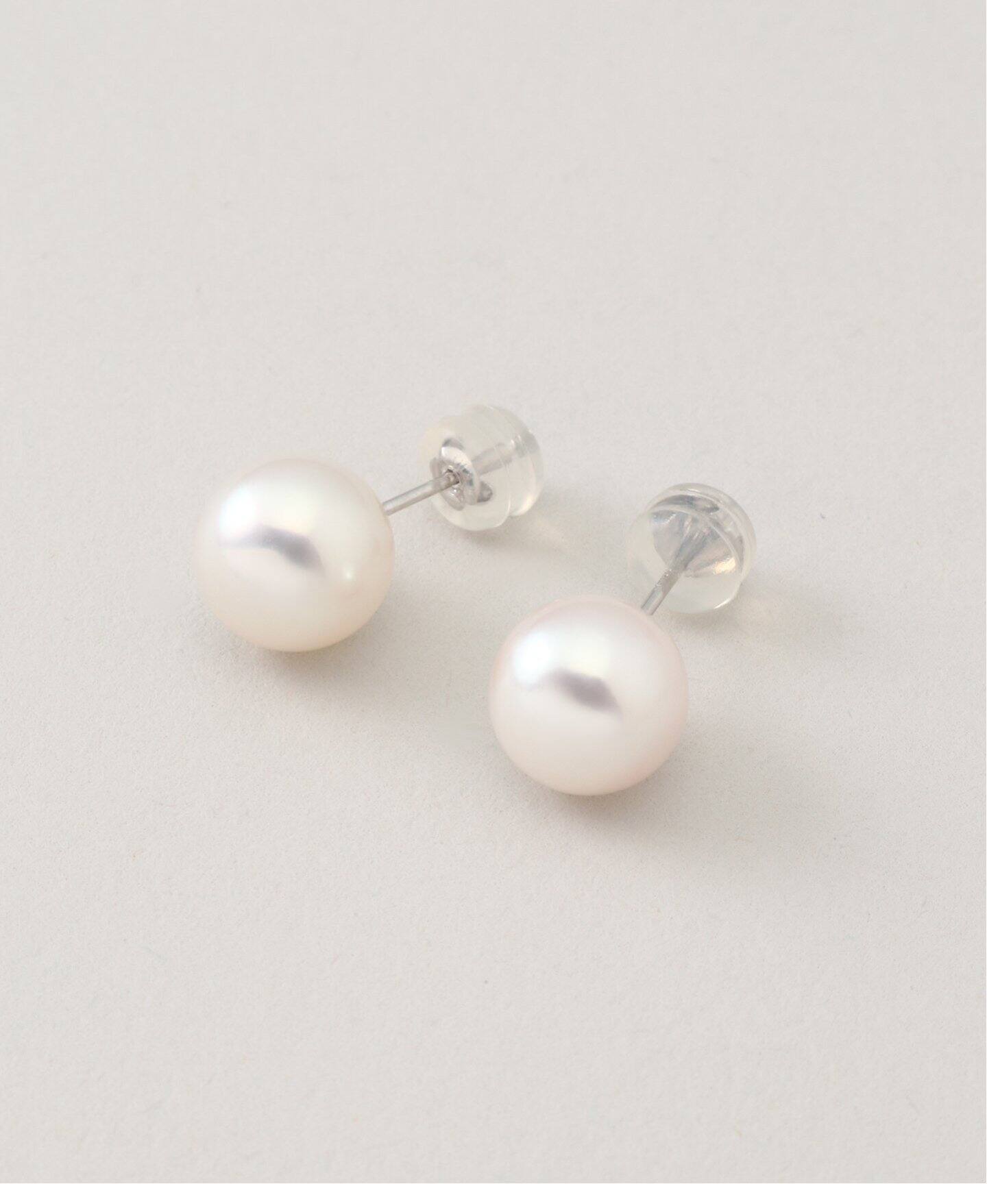 14KWG 8.5mm あこやパールピアス(両耳)（ピアス（両耳用 
