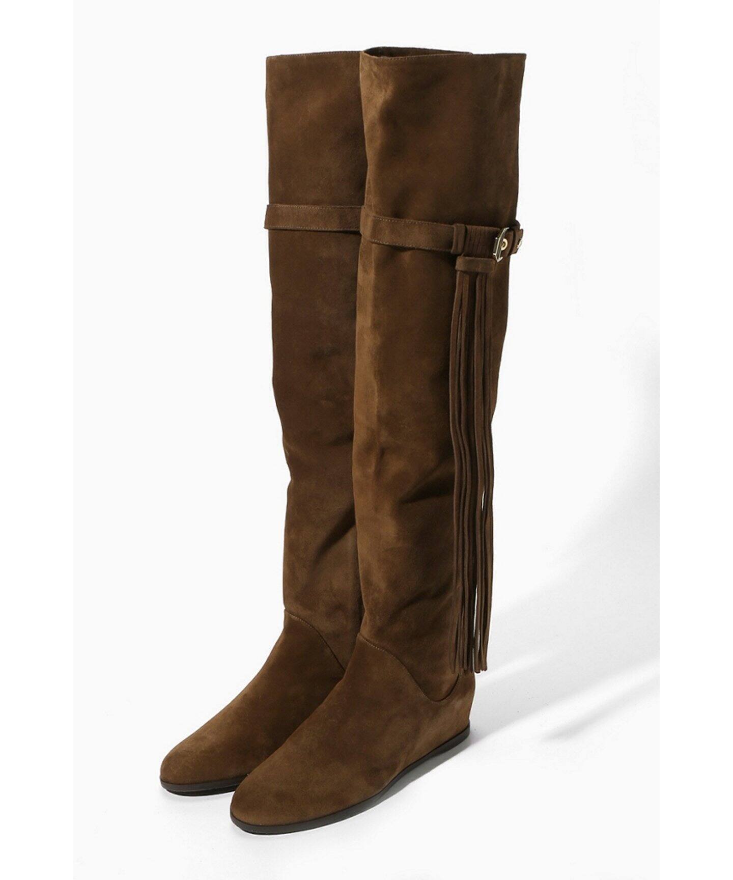 ☆STUART WEITZMAN フリンジニーハイブーツ◇（ロングブーツ 