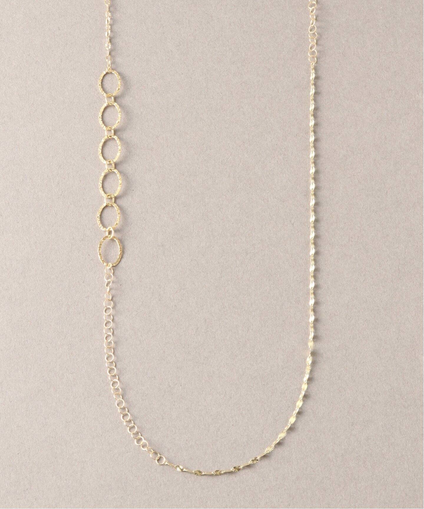 イタリアチェーンmixロングネックレスK10（ネックレス）｜Lilas（リラ  