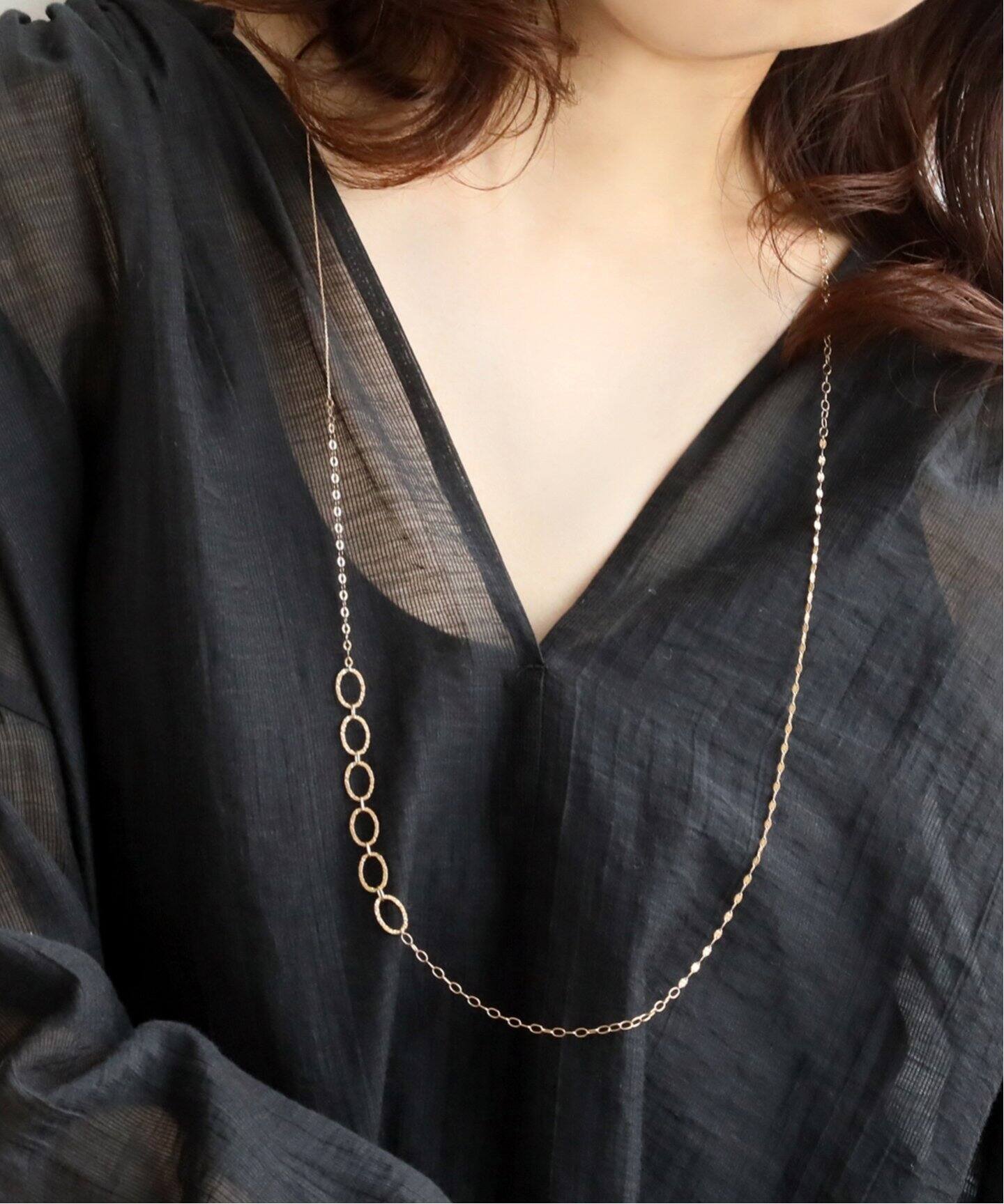 イタリアチェーンmixロングネックレスK10（ネックレス）｜Lilas（リラ  