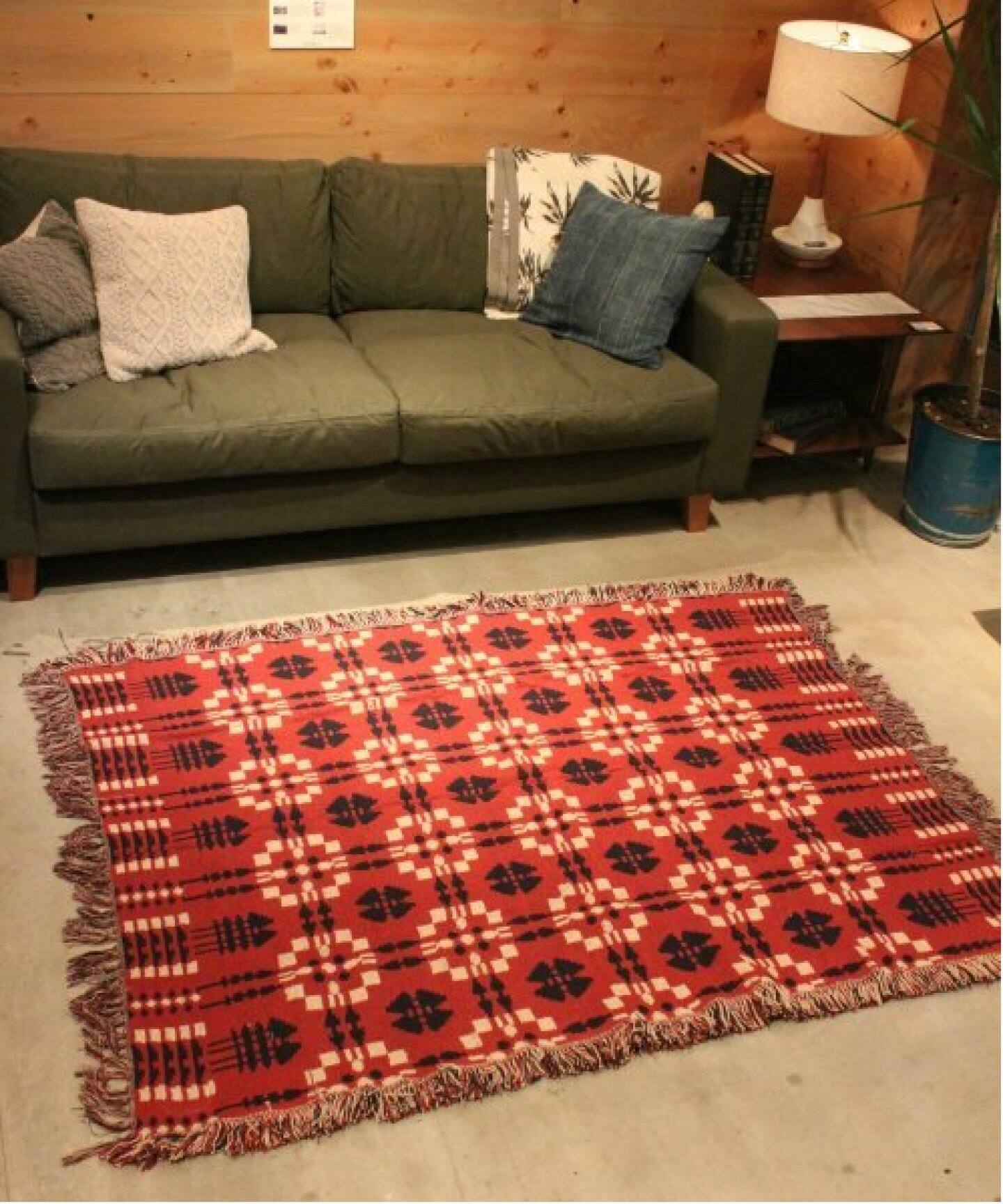 OVERSHOT RUG NV/RD 120X160 オーバーショット リバーシブルラグマット 
