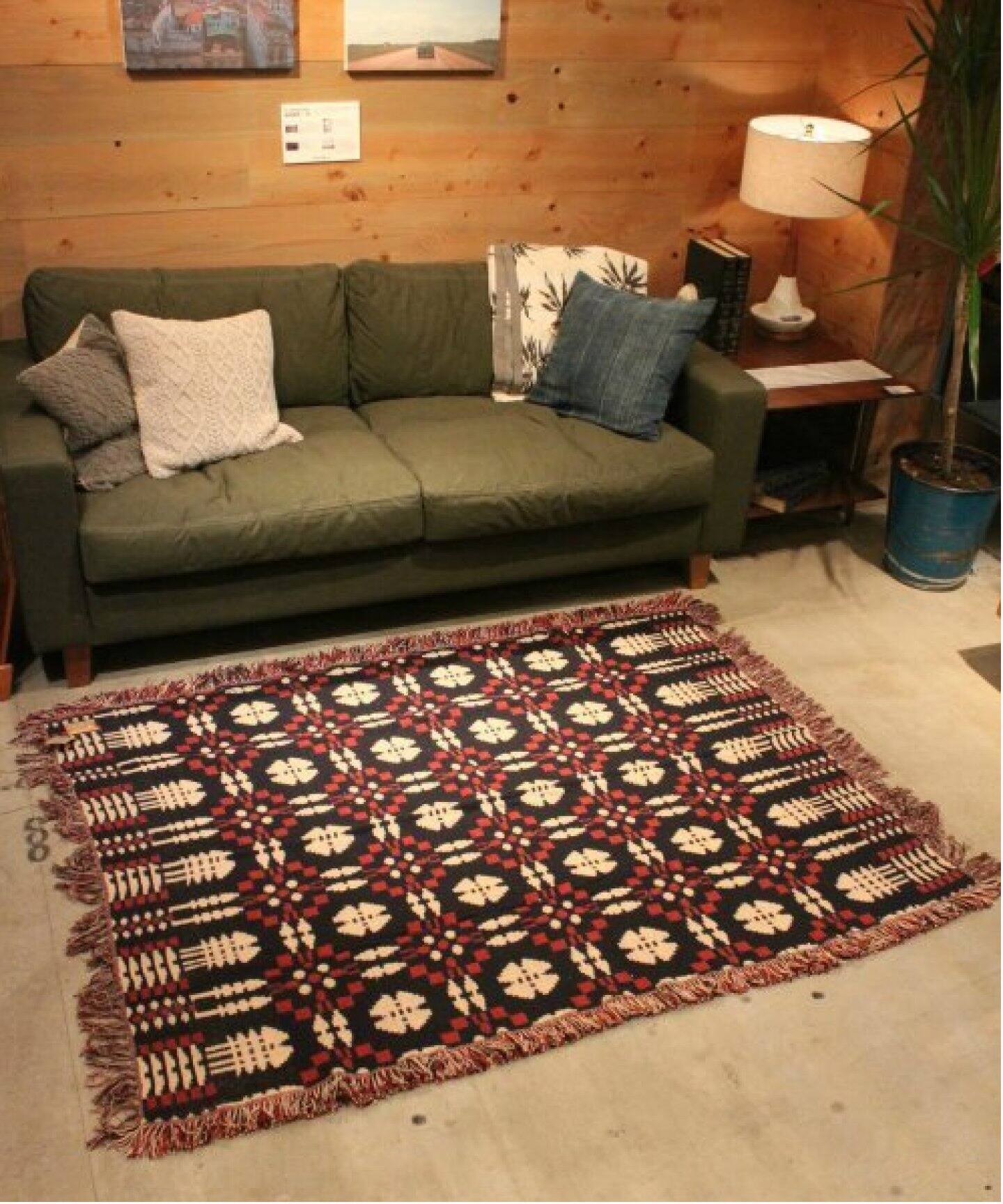 OVERSHOT RUG NV/RD 120X160 オーバーショット リバーシブルラグマット 