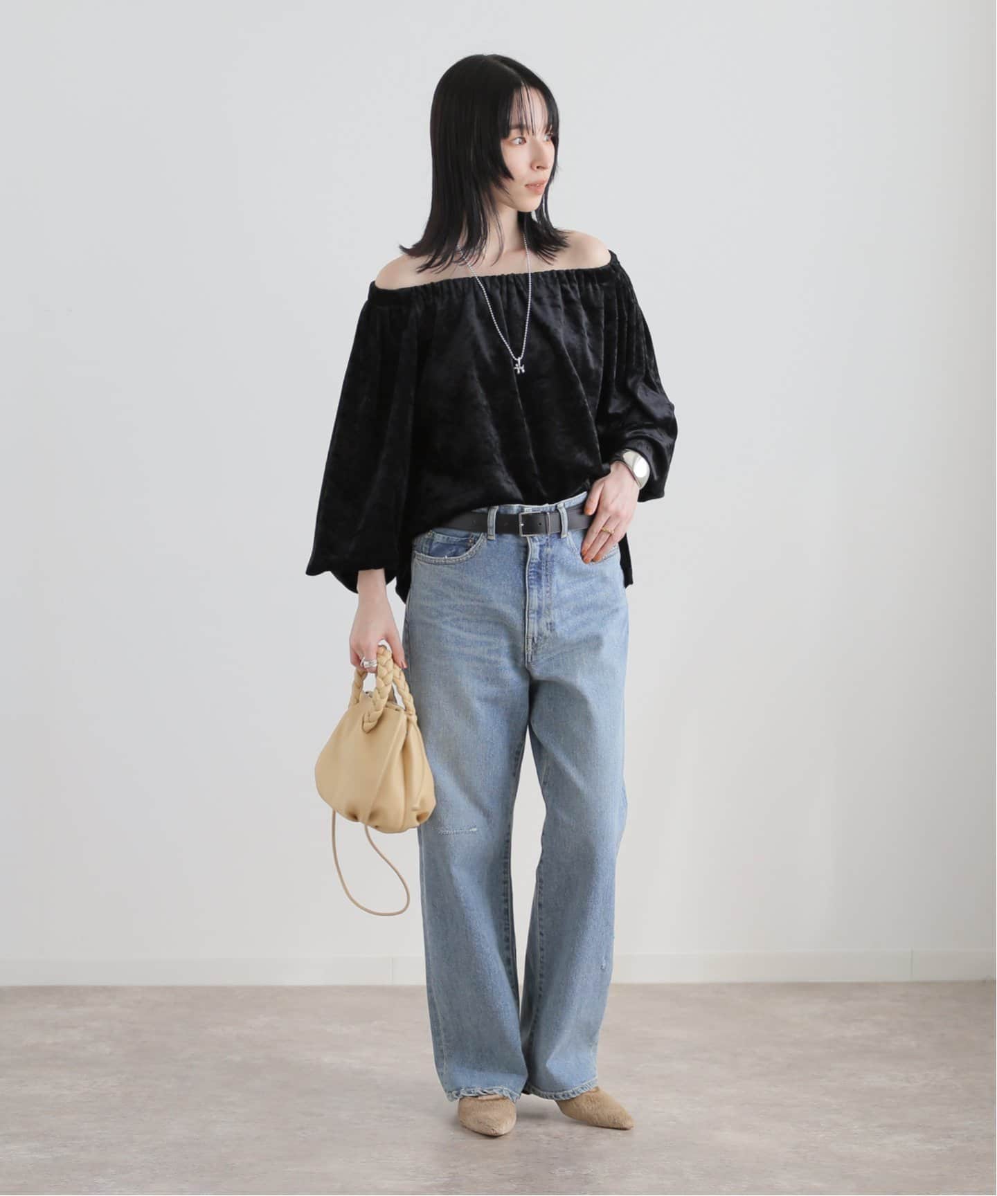 ベロア オフショルダー ブラウス（シャツ／ブラウス）｜Spick and Span