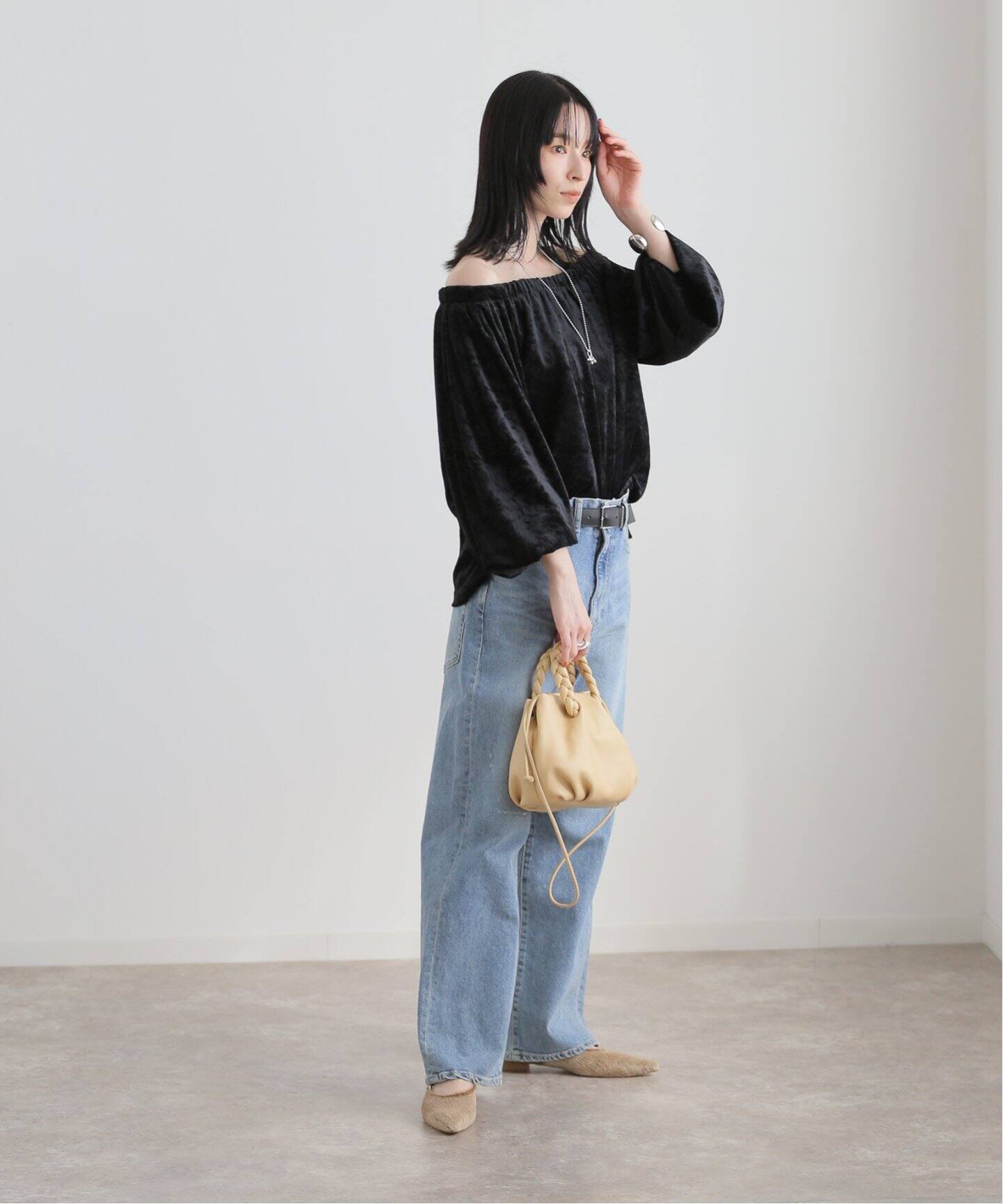 Spick&Span ベロアブラウス ベロア オフショルダー ブラウス（シャツ／ブラウス）｜Spick & Span