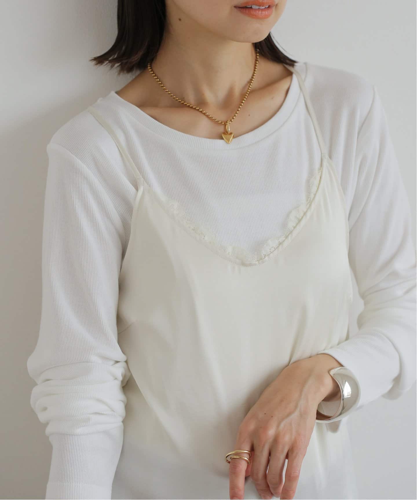 サテンレースキャミソール（シャツ／ブラウス）｜SLOBE IENA（スローブ