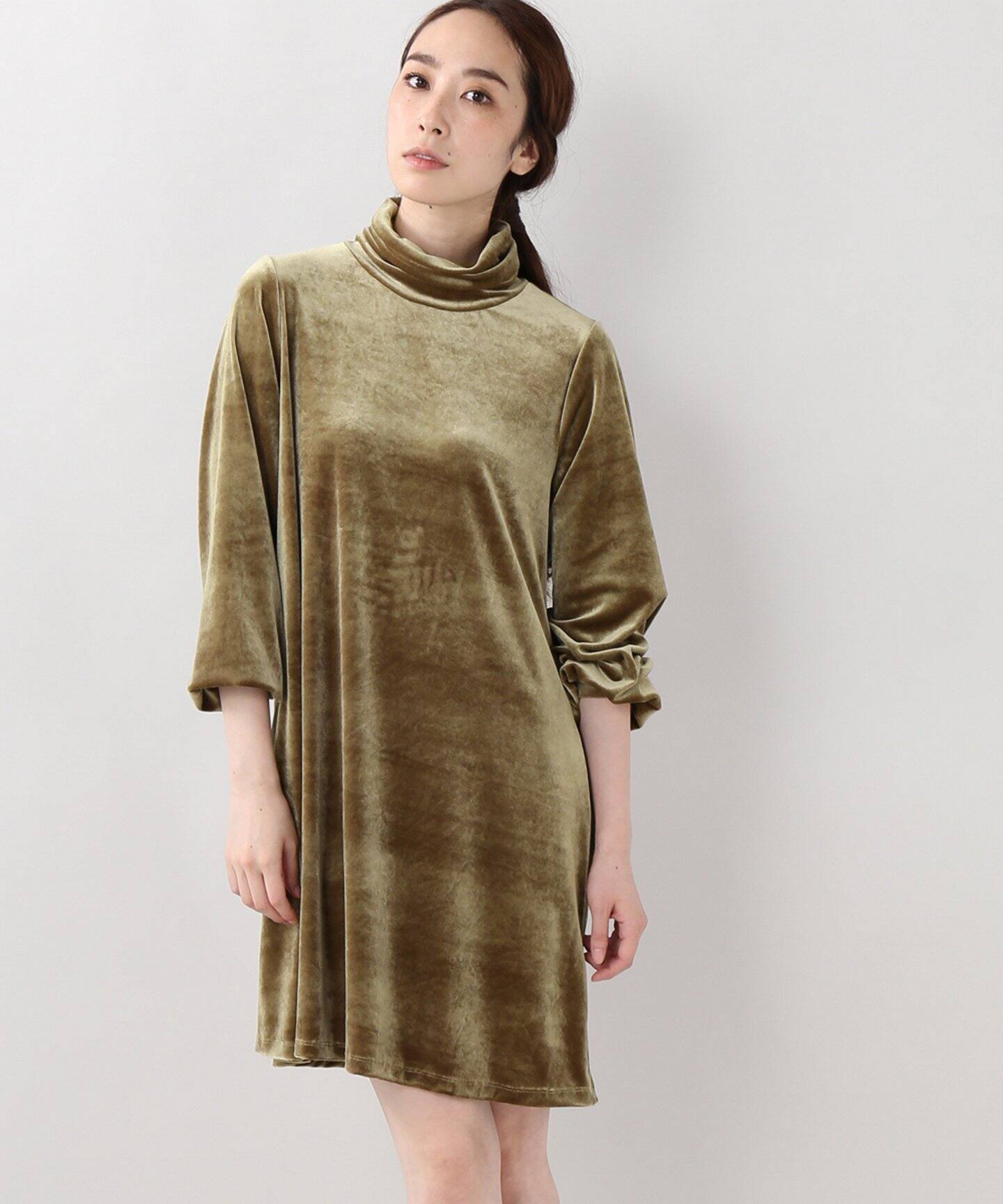 CITYSHOP シティショップ】ベロアタートルドレス[品番：BYCW0000001 