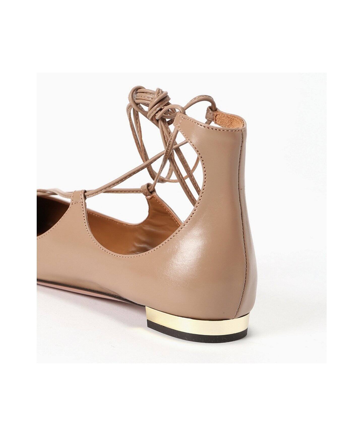 otonaMUSE7月号掲載】【AQUAZZURA】 レースUPフラットパンプス 