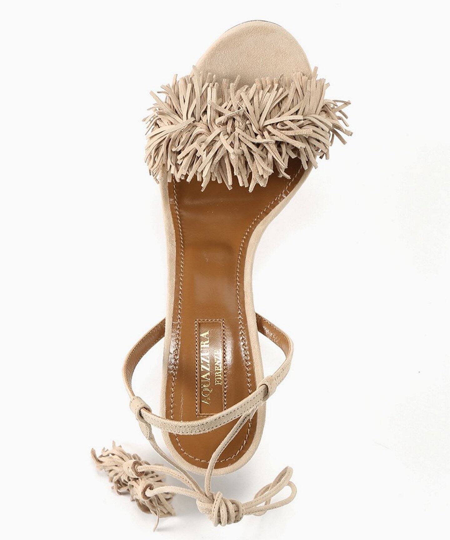 AQUAZZURA フリンジピンヒールサンダル10.5cm◇（サンダル）｜Deuxieme  