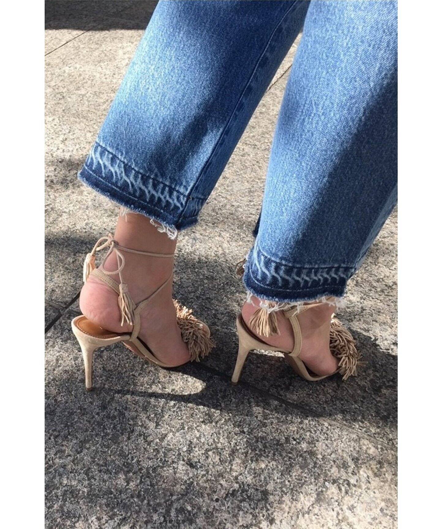 AQUAZZURA フリンジピンヒールサンダル10.5cm◇（サンダル）｜Deuxieme  