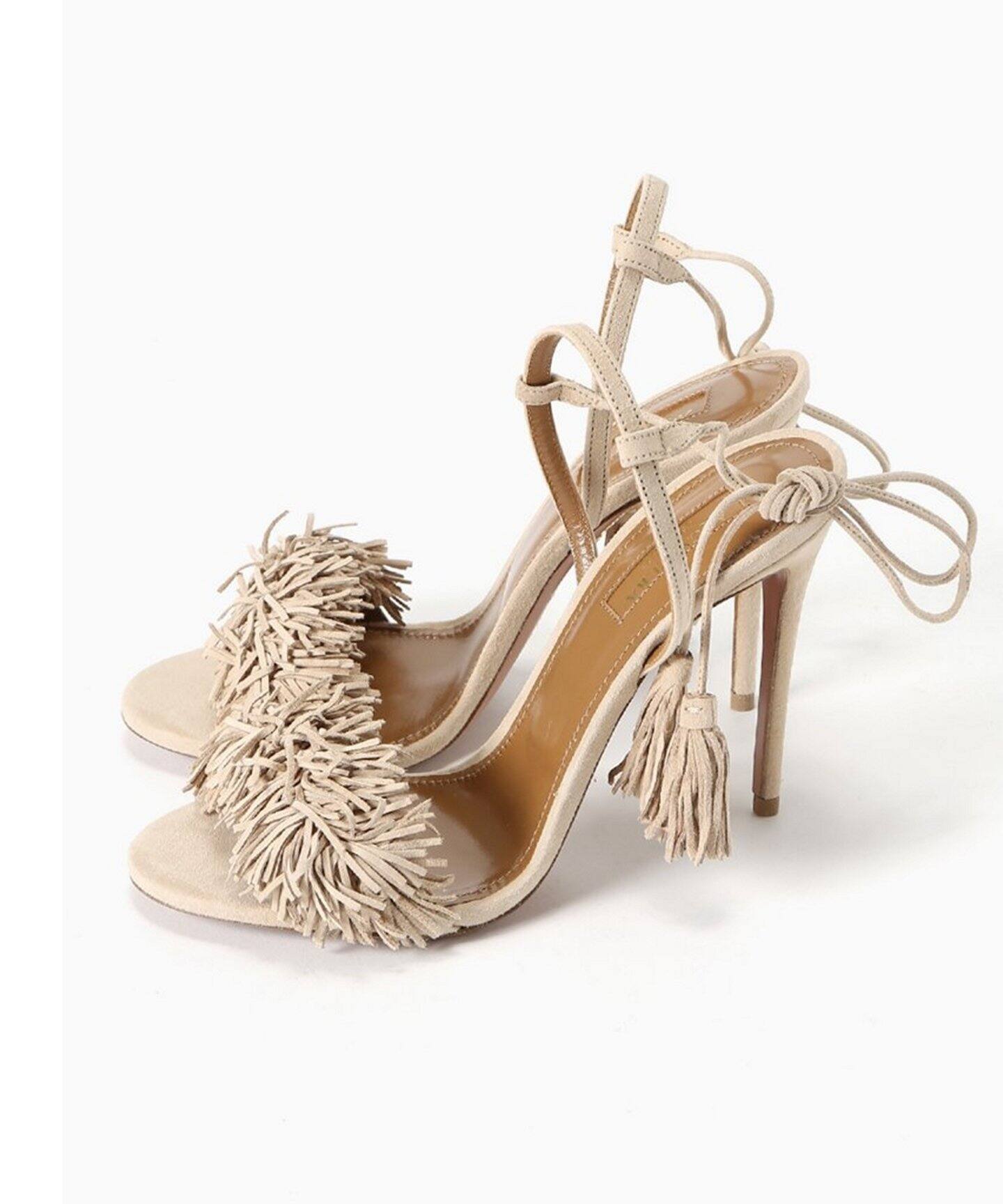 AQUAZZURA フリンジピンヒールサンダル10.5cm◇（サンダル）｜Deuxieme 