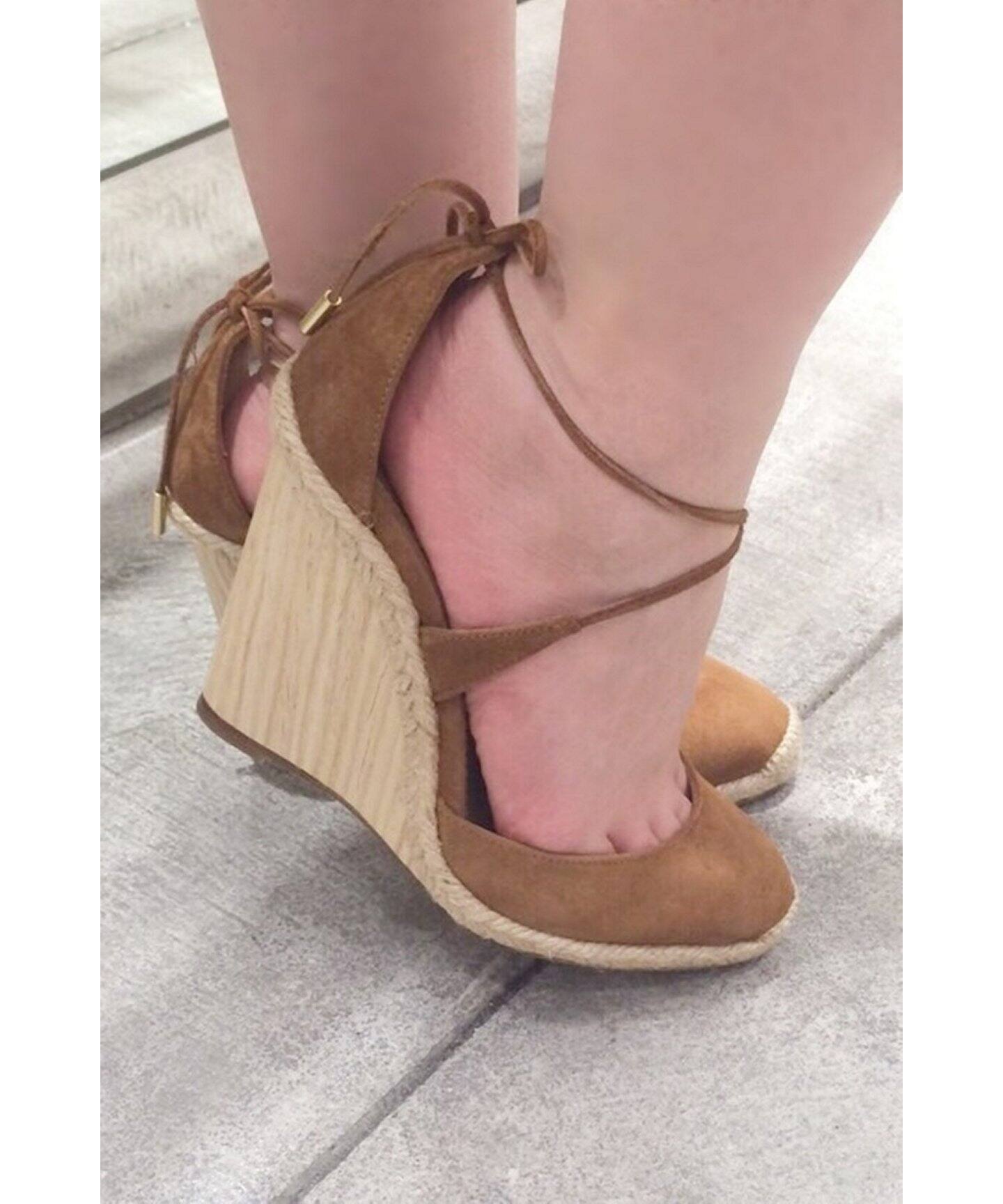 AQUAZZURA ウェッジスウェードエスパドリーユ◇（サンダル）｜Deuxieme 