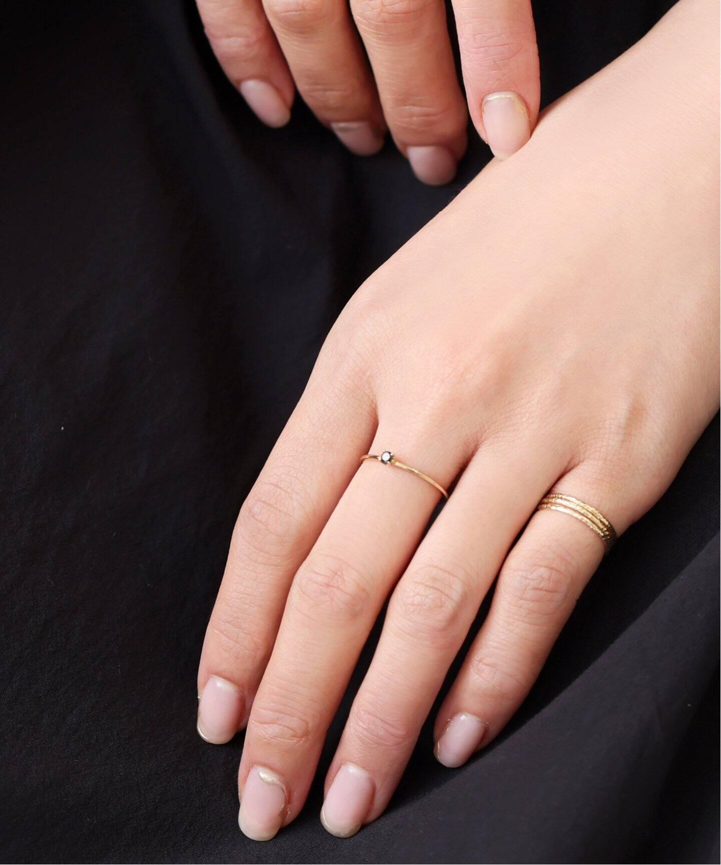 ブラックダイヤ0.05ct リングK10（リング）｜Lilas（リラ）の通販 