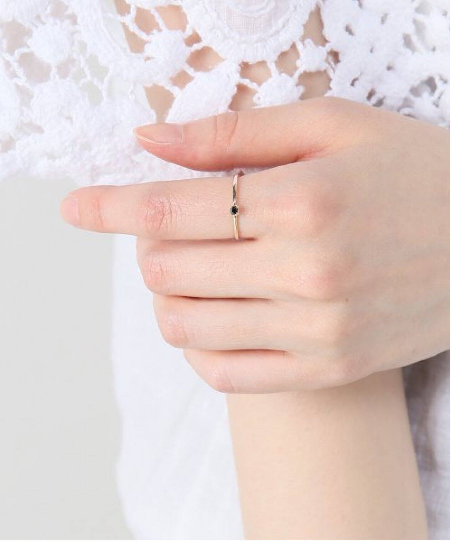 ブラックダイヤ0.05ct リングK10（リング）｜Lilas（リラ）の通販 
