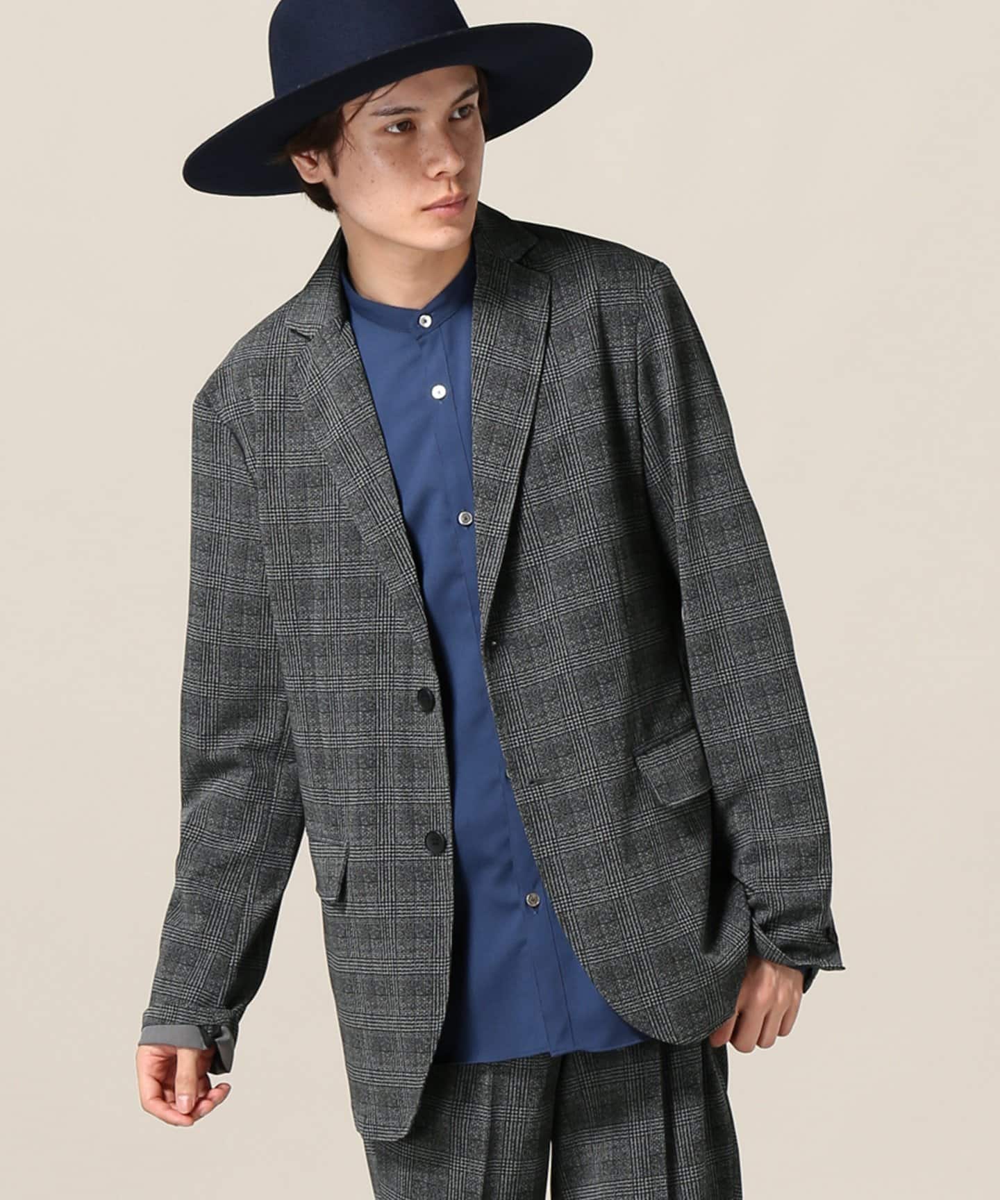 “JIL SANDER” キャンバス×レザー リバーシブル巾着ポーチ BY TR ストレッチ 2B ジャケット