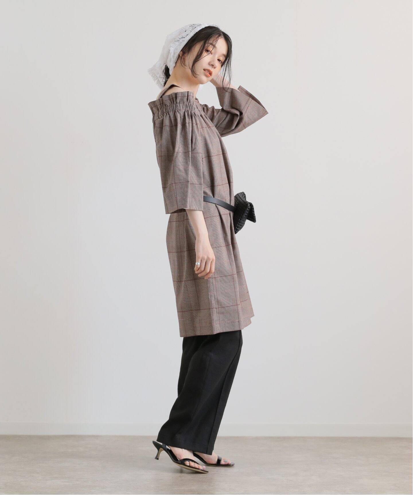 TRグレンチェックCスリ-ブワンピース*（ワンピース）｜B.C STOCK（ベー  