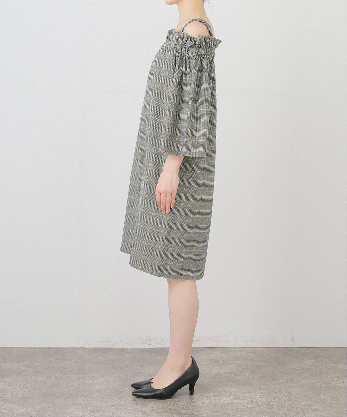 TRグレンチェックCスリ-ブワンピース*（ワンピース）｜B.C STOCK（ベー  