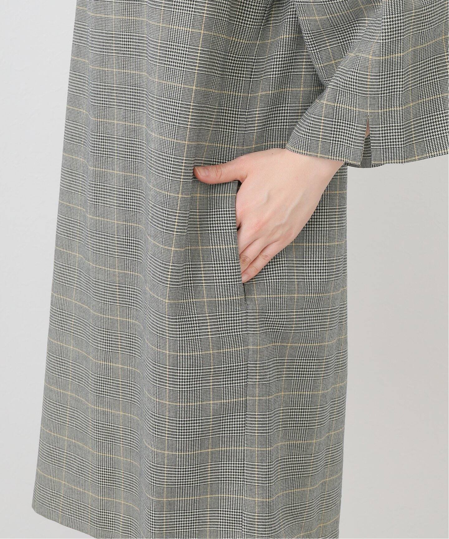 TRグレンチェックCスリ-ブワンピース*（ワンピース）｜B.C STOCK（ベー