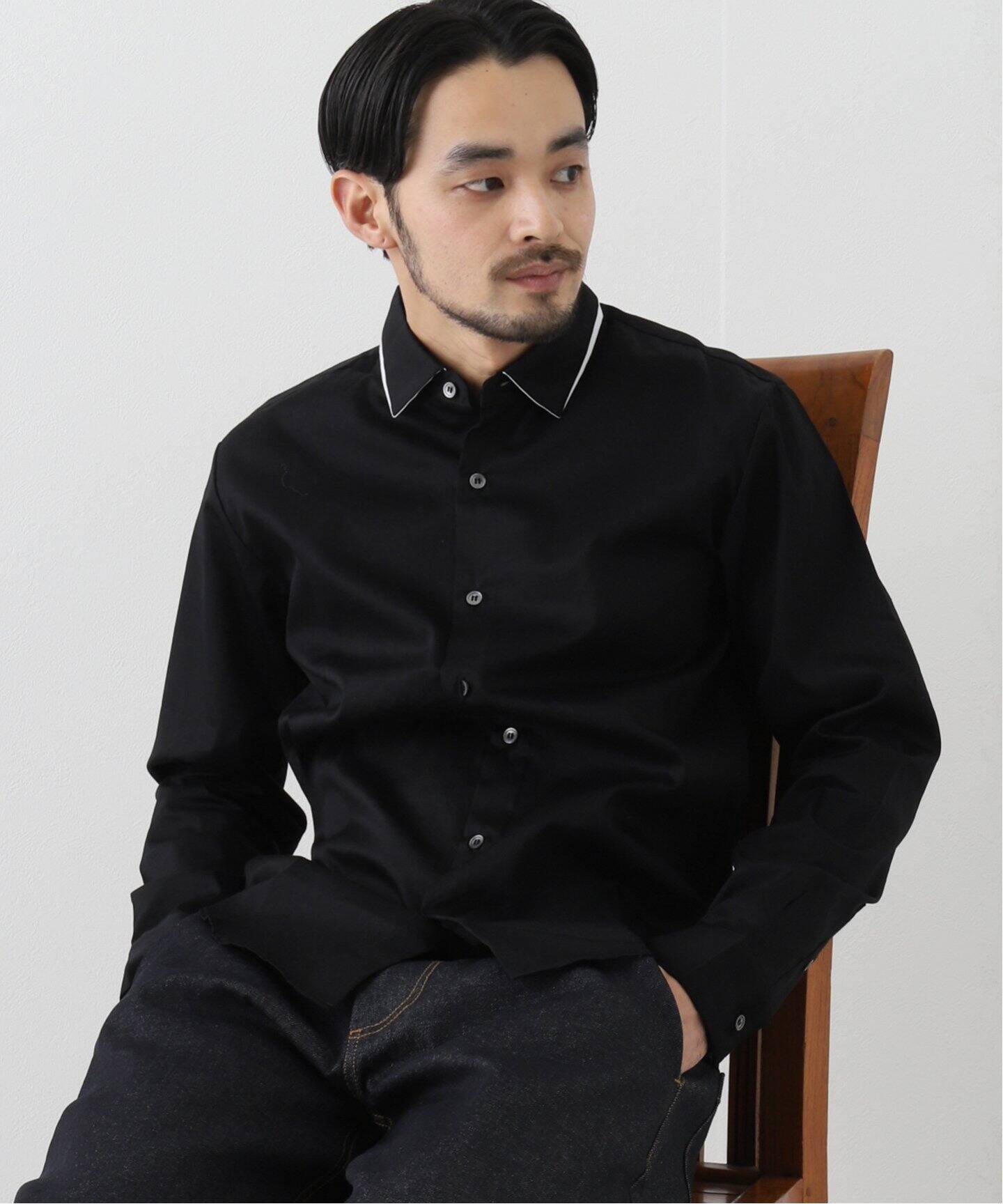 Charvet × 10 corso comoダブルネーム ドレスシャツ（WEAR BLACK 