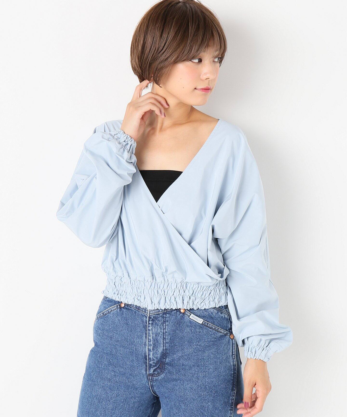 CITYSHOP シティショップ】クロスフロントブラウス[品番：BYCW0000966 