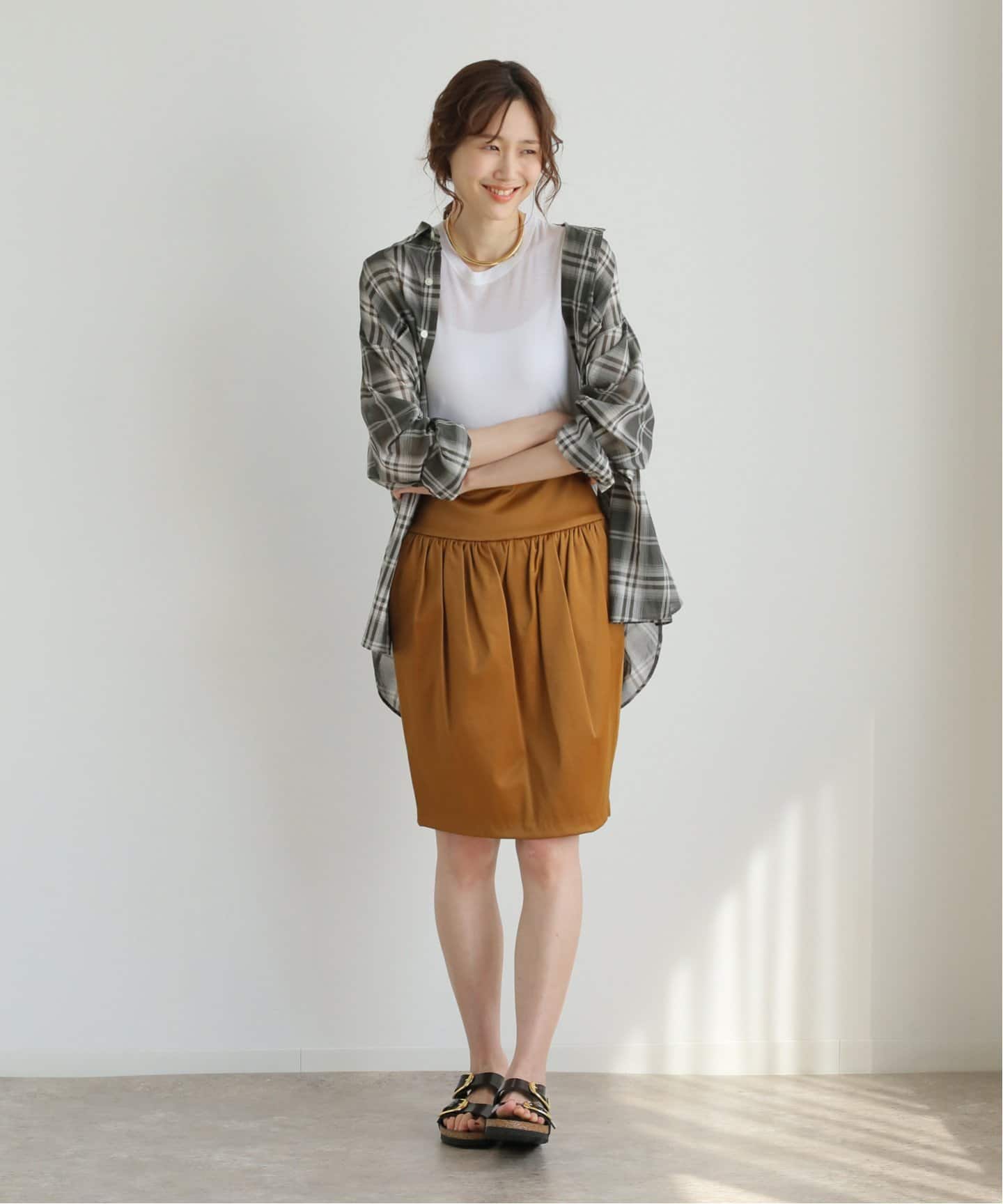 ダブルサテンギャザースカート◇（ミニスカート）｜Spick and Span