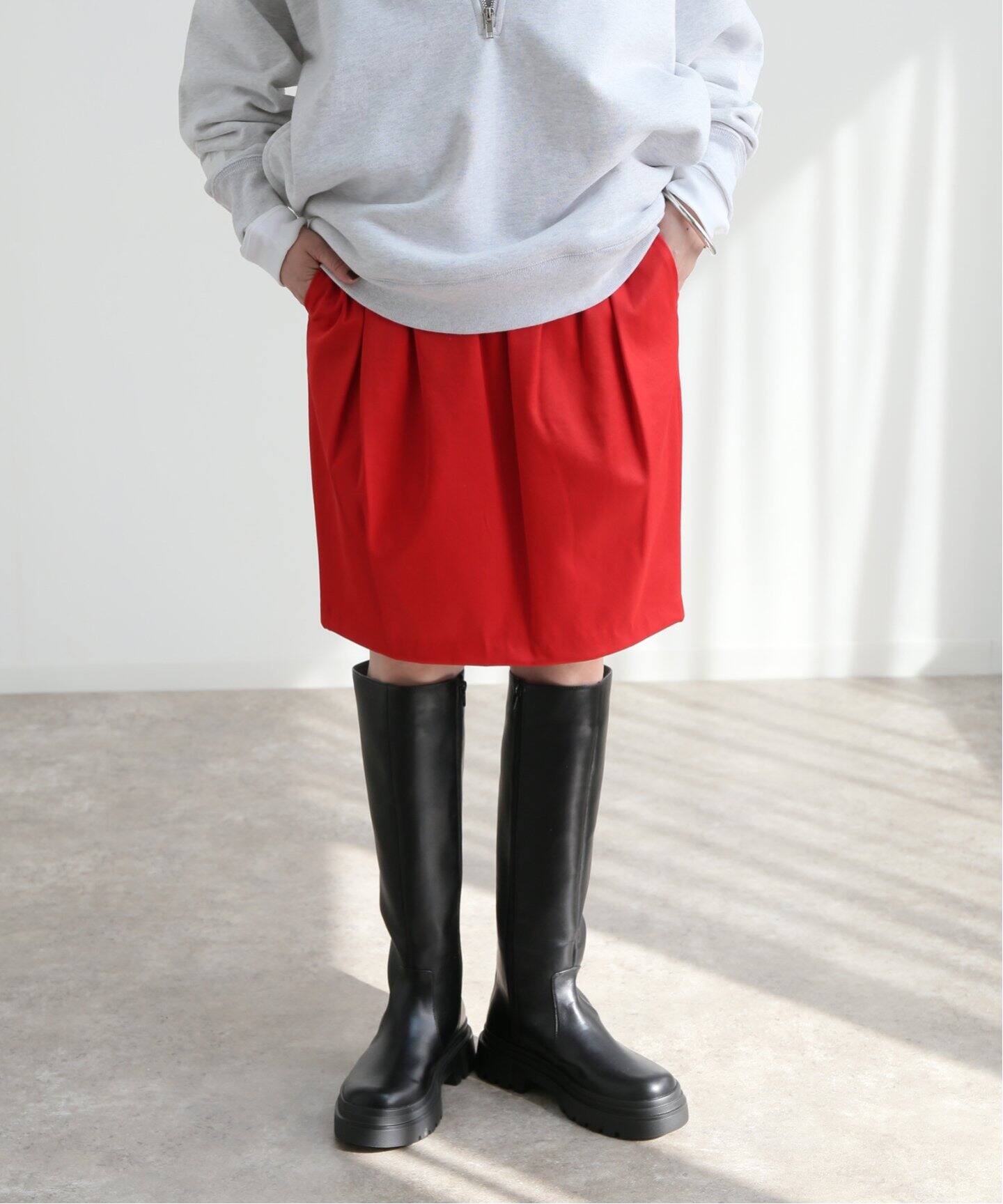 ダブルサテンギャザースカート◇（ミニスカート）｜Spick and