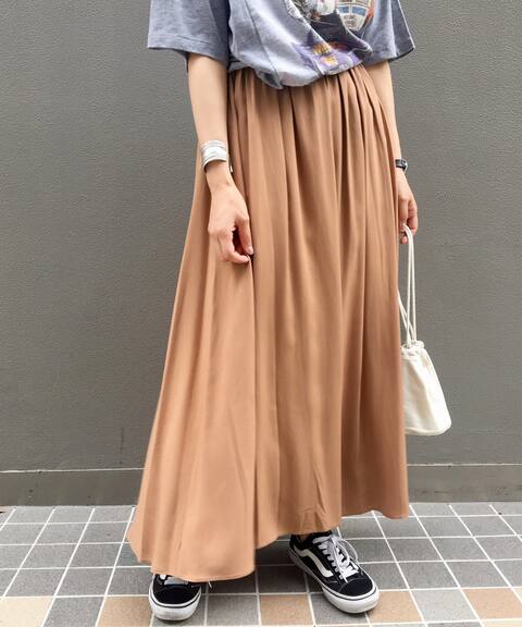 レーヨンロングギャザースカート Framework フレームワーク 公式のファッション通販 Baycrew S Store