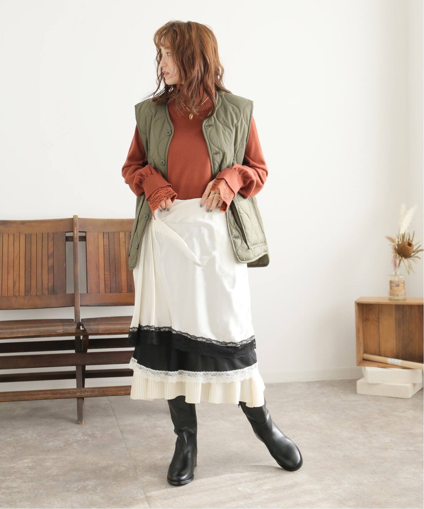 FACETASM/ファセッタズム】 レーススカート（ロング・マキシ丈スカート  