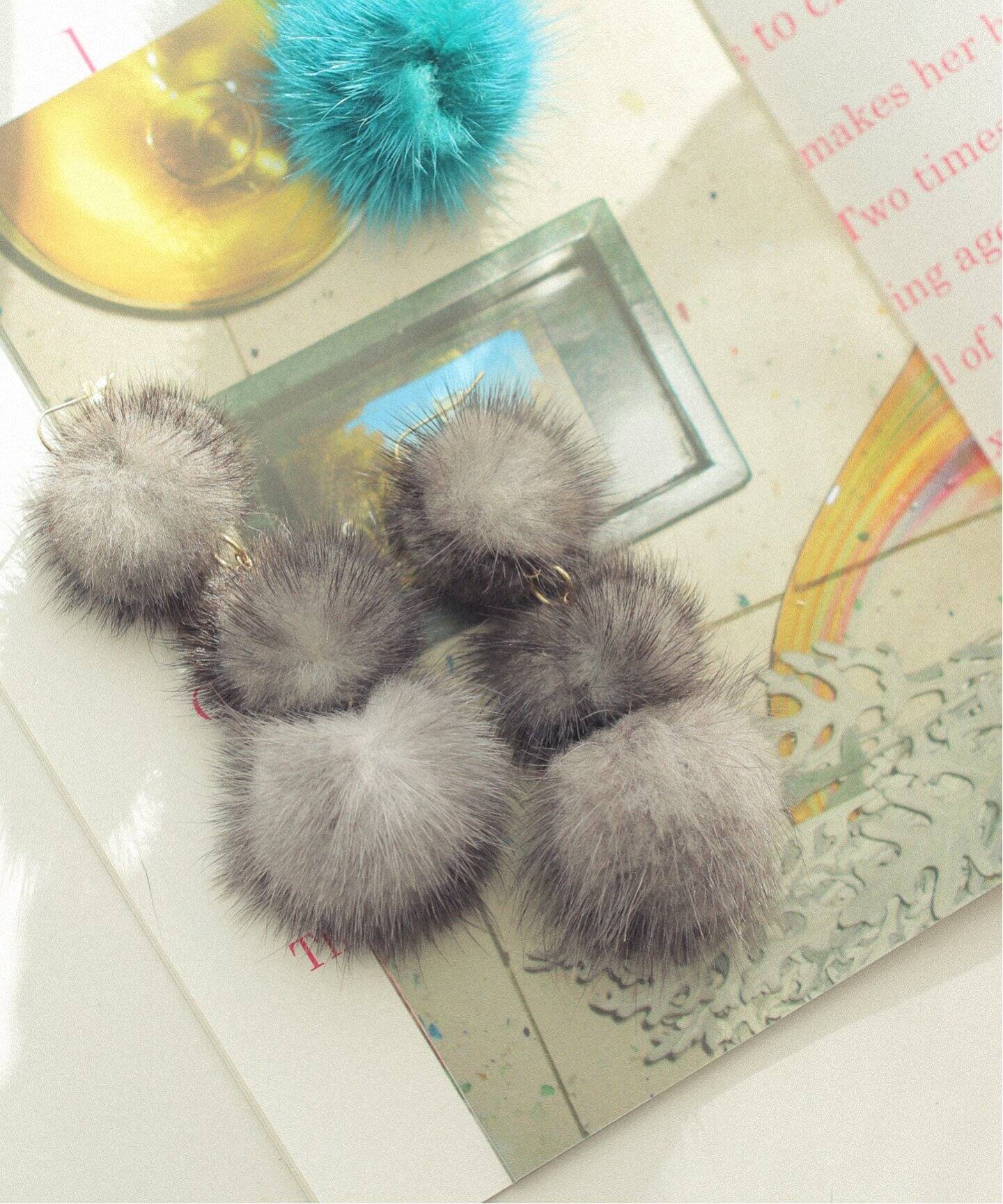 ミンクポンポンダマピアス（ピアス（両耳用））｜B.C STOCK（ベーセー 