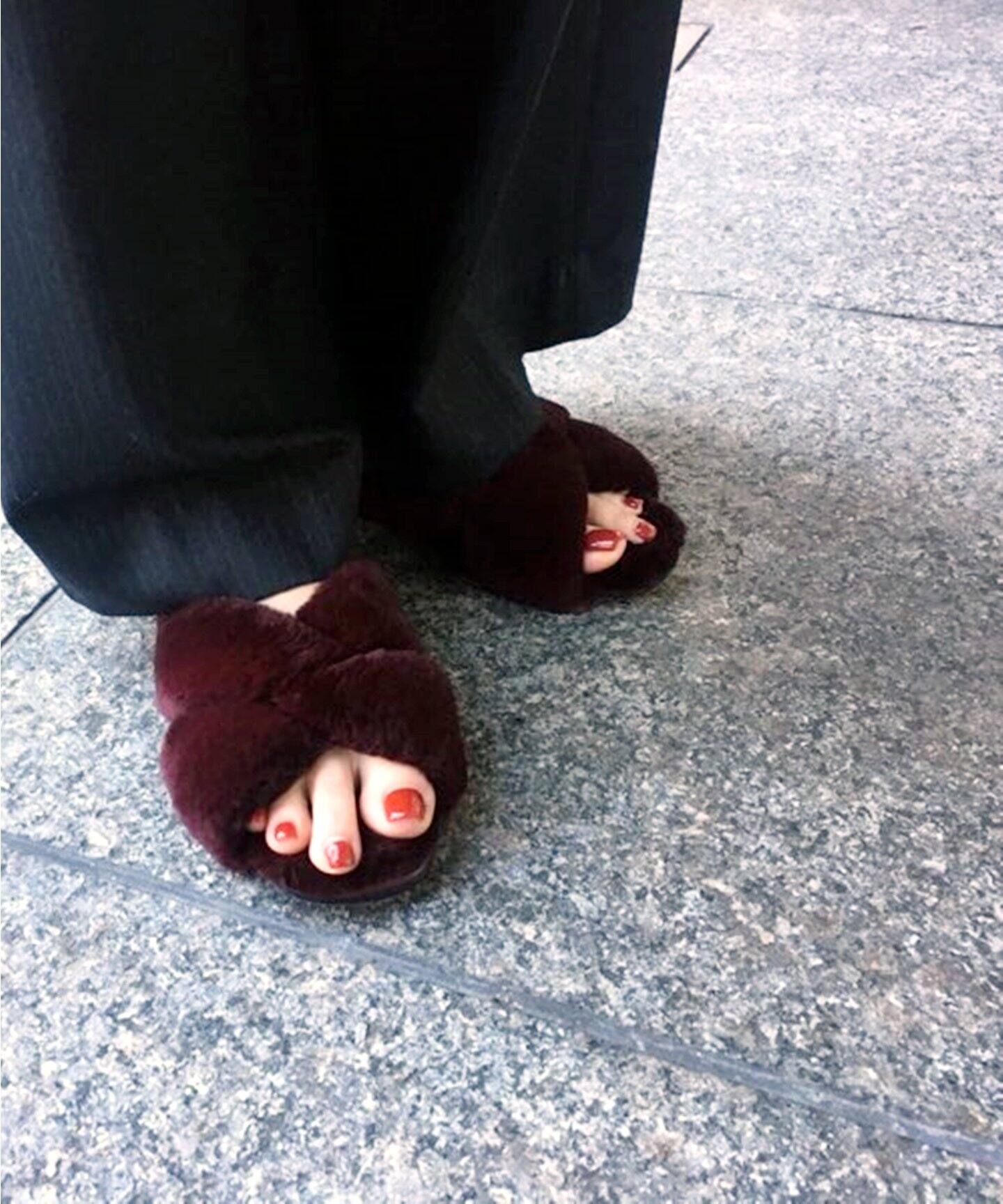 ALUMNAE（アラムナエ）】 FUR SANDAL◇（サンダル）｜Deuxieme Classe  