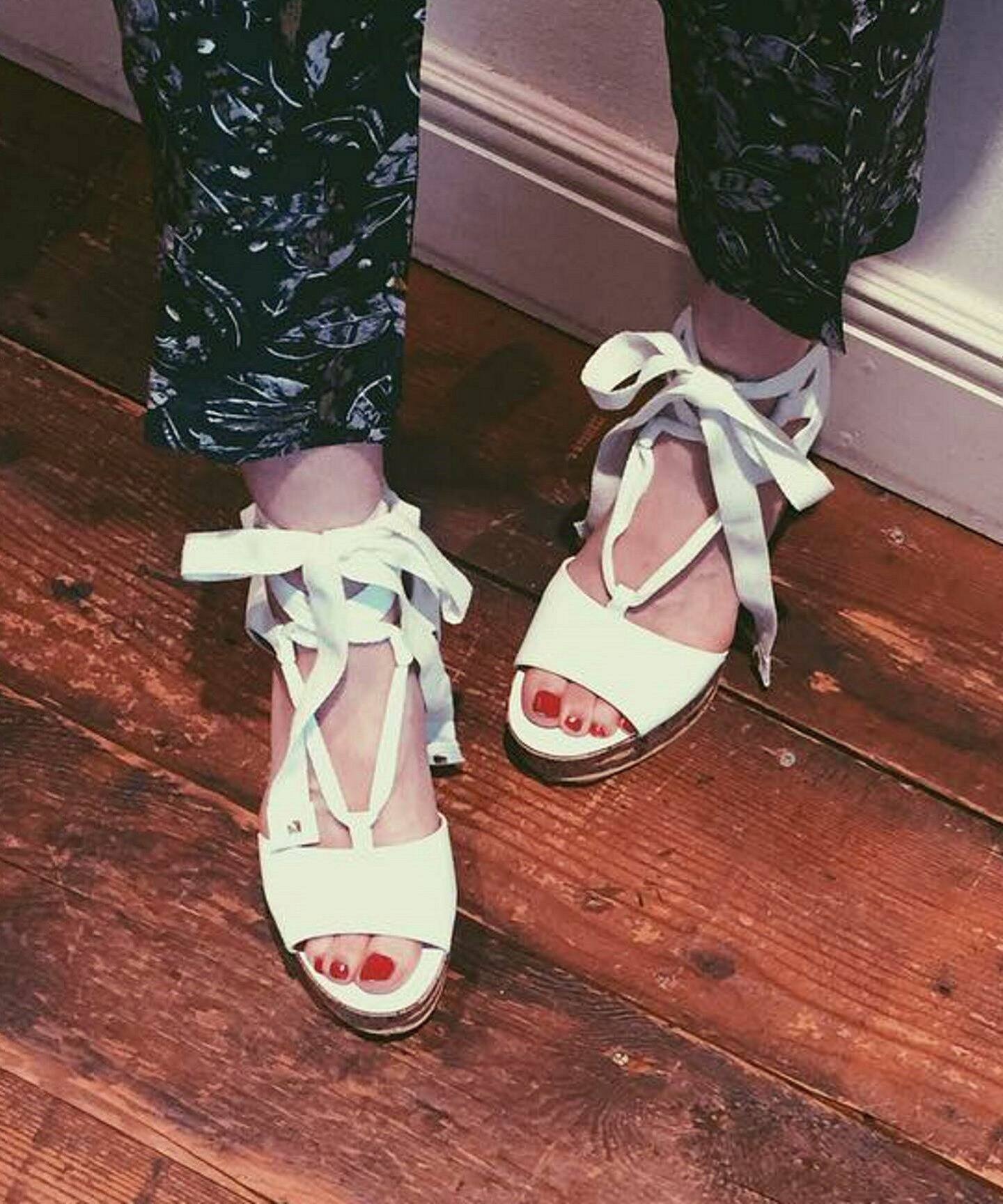 PALOMA BARCELOコルクウエッジナッパレースUPサンダル◇（サンダル 