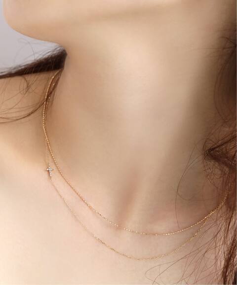 クロスダイヤモチーフネックレスk10 Lilas リラ 公式のファッション通販 Baycrew S Store