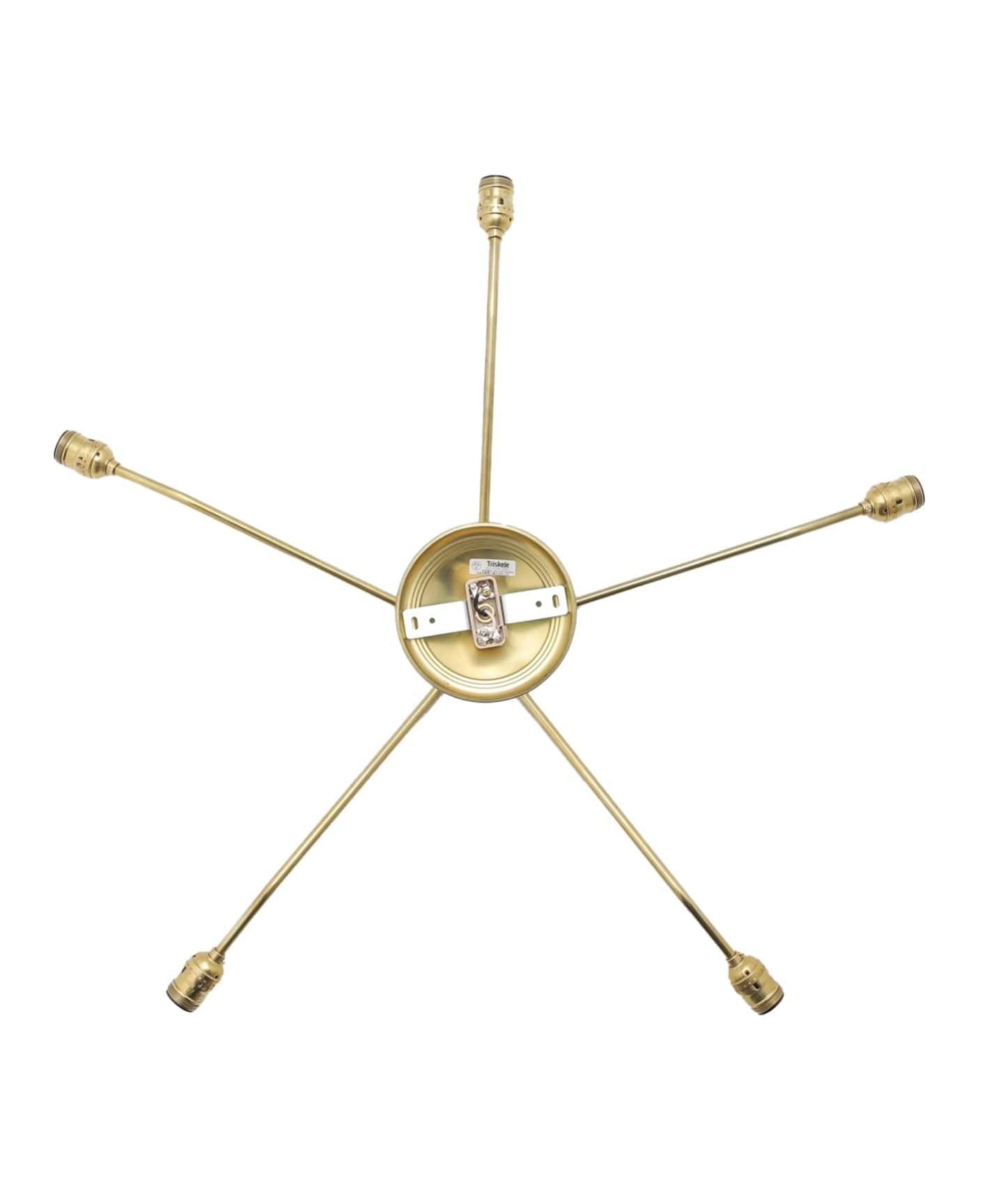 シーリングライト・天井照明 SOLID BRASS LAMP MID LONG 5 ARM