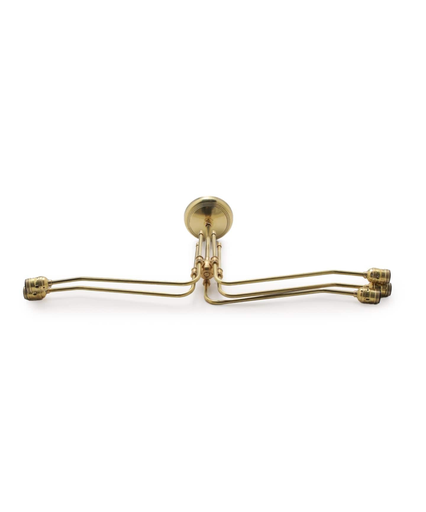 SOLID BRASS LAMP MEDIUM LONG 5ARM BRASS ソリッドブラスランプ（照明