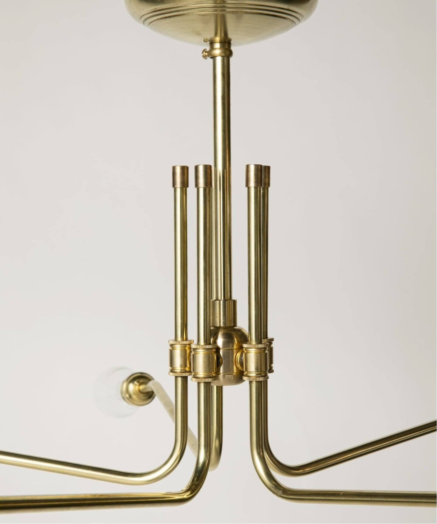 SOLID BRASS LAMP MEDIUM LONG 5ARM BRASS ソリッドブラスランプ（照明