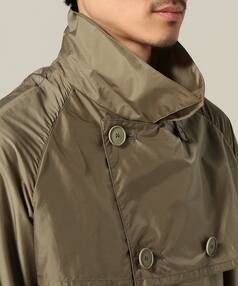 Nylon Raglan Trench Coat 18020330200418: Brown Nylon Raglan Trench Coat 18020330200418: Brown