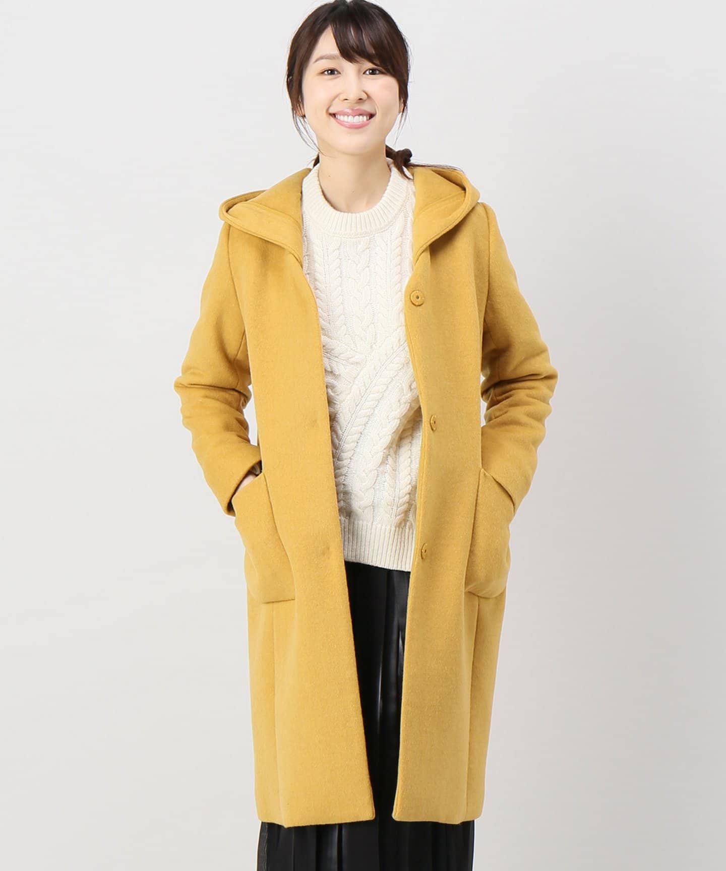 B.C STOCK ベーセーストック】2WAYフードVカラーコート◇[品番  