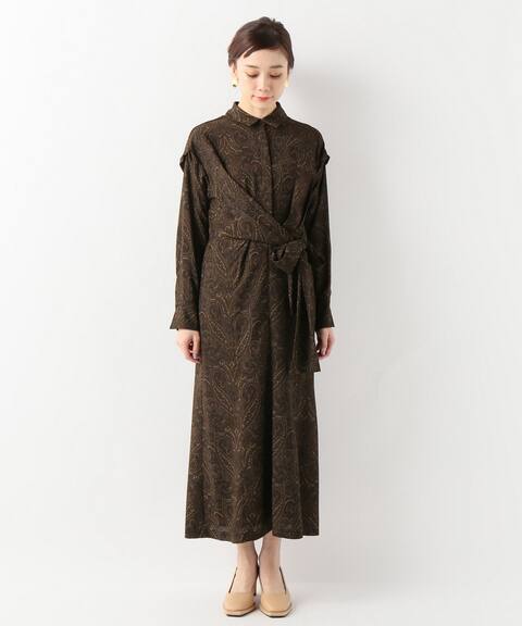 Clane クラネ ウエストリボンペイズリーシャツワンピース Journal Standard ジャーナルスタンダード 公式のファッション通販 Baycrew S Store