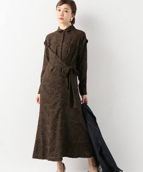 Clane クラネ ウエストリボンペイズリーシャツワンピース Journal Standard ジャーナルスタンダード 公式のファッション通販 Baycrew S Store