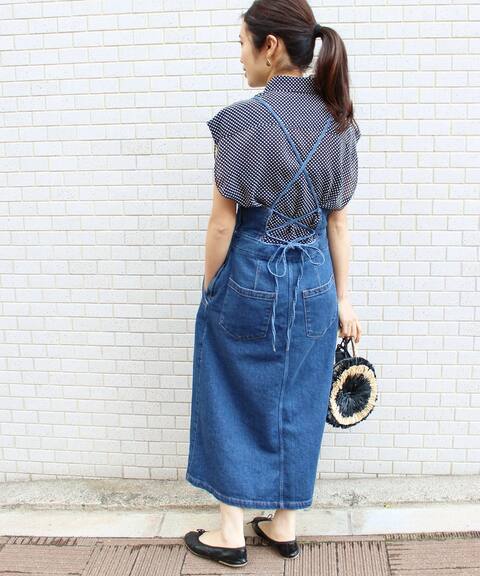 追加2 レースアップデニムワンピース Iena イエナ 公式のファッション通販 Baycrew S Store