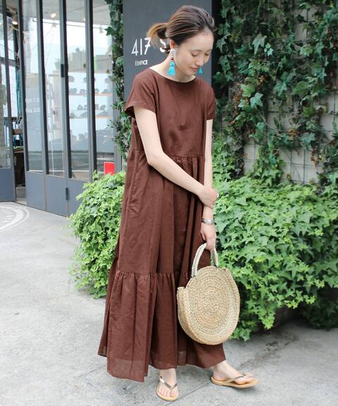 Classy Closet Slobe ボートネックティアードロングワンピース Slobe Iena スローブ イエナ 公式のファッション通販 Baycrew S Store