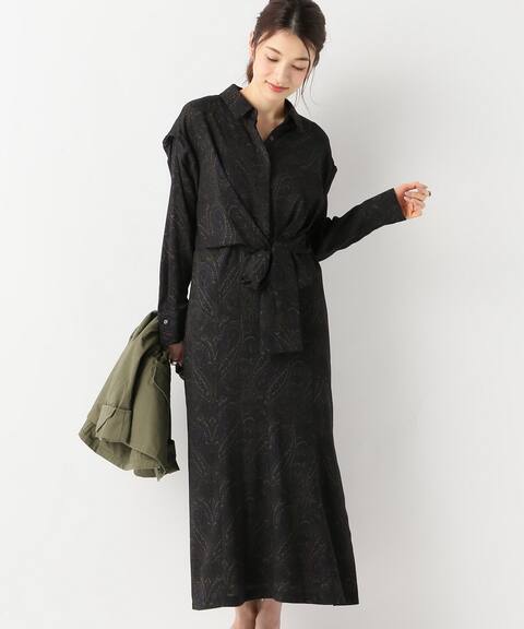 Clane ウエストリボンペイズリーシャツワンピース Slobe Iena スローブ イエナ 公式のファッション通販 Baycrew S Store