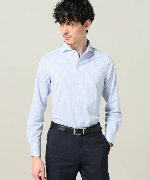 ストライプジャージー ワンピースカラーシャツ Edifice エディフィス 公式のファッション通販 Baycrew S Store