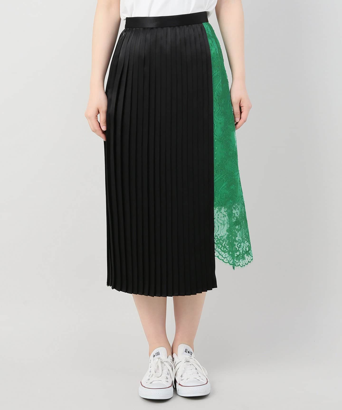 TARO HORIUCHI フェイスモチーフ　プリントスカート TARO HORIUCHI】カットアウトプリーツスカート Cutout Pleats