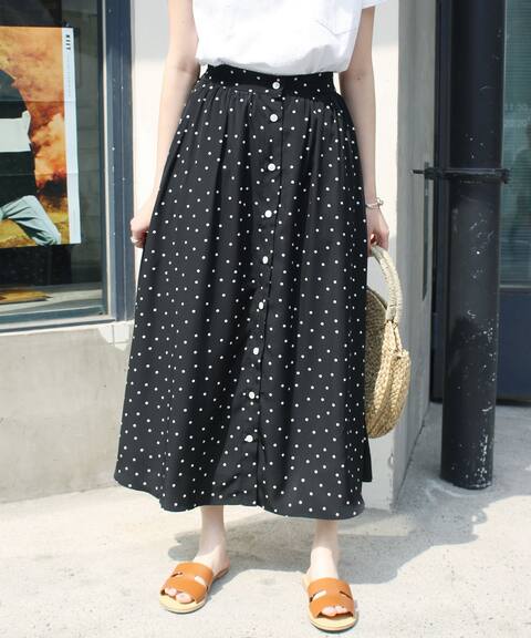 フロントボタンドットスカート Slobe Iena スローブ イエナ 公式